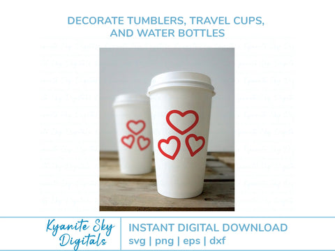 Hearts Outline SVG Bundle Love Hugs and Kisses Valentine Shapes SVG Kyanite Sky Digitals 