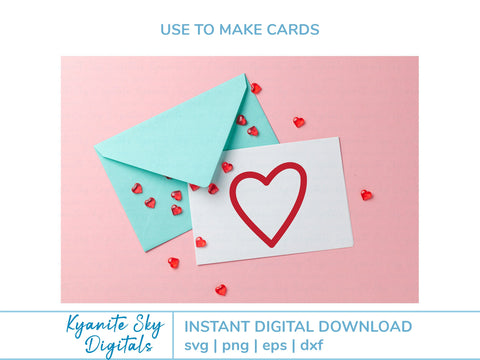 Hearts Outline SVG Bundle Love Hugs and Kisses Valentine Shapes SVG Kyanite Sky Digitals 