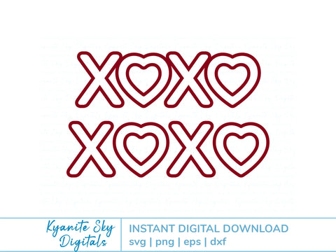 Hearts Outline SVG Bundle Love Hugs and Kisses Valentine Shapes SVG Kyanite Sky Digitals 