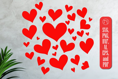 Hearts Valentines SVG Cut File SVG MD JOYNAL ABDIN 