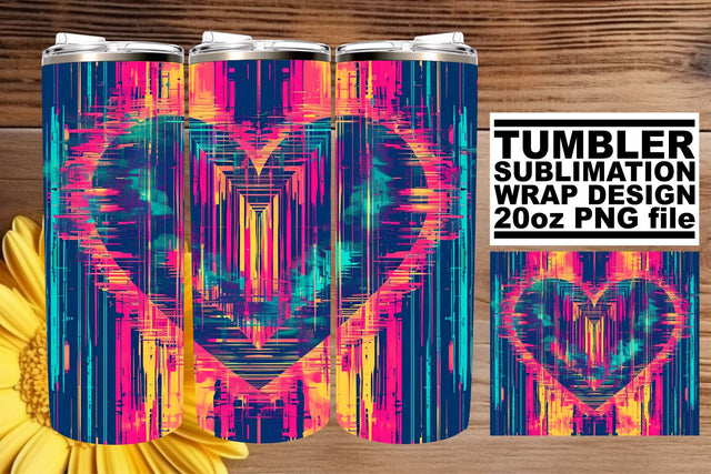 Heart's Watercolor Charm - Tumbler Elegance Sublimation afrosvg 