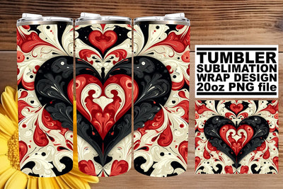 Heart's Watercolor Delight - Tumbler Artistry Sublimation afrosvg 