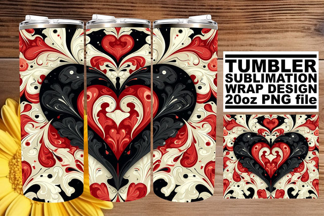 Heart's Watercolor Delight - Tumbler Artistry Sublimation afrosvg 