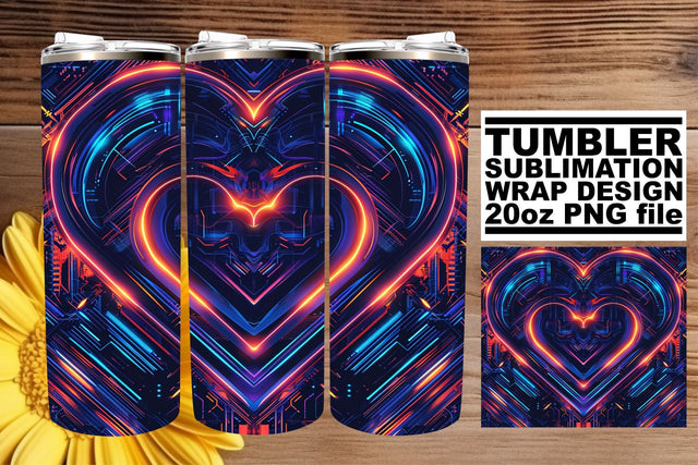 Heart's Watercolor Expression - Tumbler Art Sublimation afrosvg 