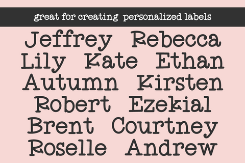 Heartsound Typewriter Serif Font Font Beck McCormick 