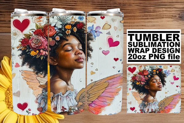 Heartwarming 20oz Tumbler Wrap for Valentines Sublimation afrosvg 