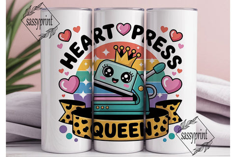 Heat Press Queen 20oz Tumbler Wrap Sublimation sassyprint 