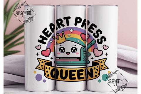 Heat Press Queen 20oz Tumbler Wrap Sublimation sassyprint 