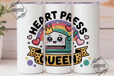 Heat Press Queen 20oz Tumbler Wrap Sublimation sassyprint 