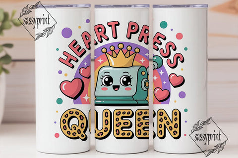 Heat Press Queen 20oz Tumbler Wrap Sublimation sassyprint 