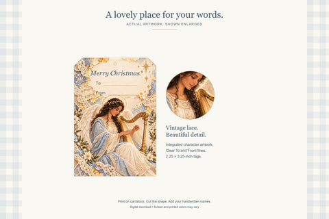 Heavenly Christmas Gift Tags Printable Sublimation BijouBay 