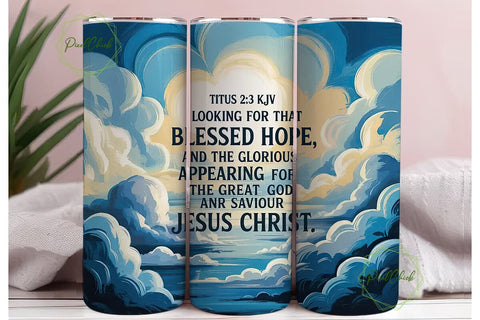 Heavenly Clouds Tumbler Wrap Sublimation PixelChick 
