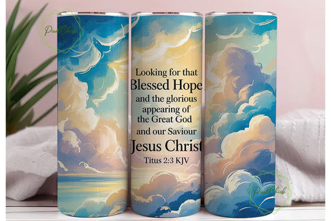 Heavenly Clouds Tumbler Wrap Sublimation PixelChick 
