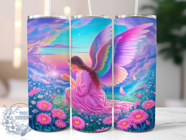 Heavenly Elegant Angel Tumbler, Angel Tumbler Art, 20Oz Sublimation Wrap, Heavenly Angel Design, Spiritual Angel Print, Elegant Angel Theme, Tumbler Sublimation Sublimation ToriDesigns 