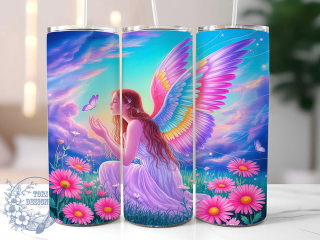 Heavenly Elegant Angel Tumbler, Angel Tumbler Art, 20Oz Sublimation Wrap, Heavenly Angel Design, Spiritual Angel Print, Elegant Angel Theme, Tumbler Sublimation Sublimation ToriDesigns 