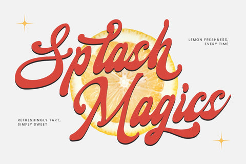 Heavenly Slices - Retro Bold Script Font Letterena Studios 