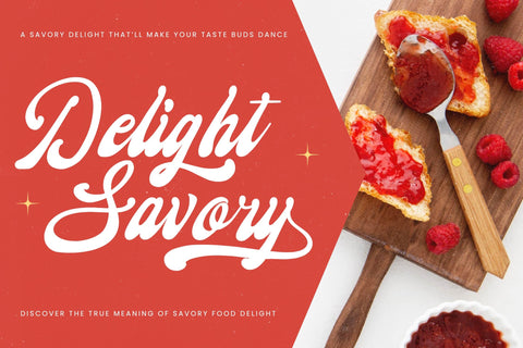 Heavenly Slices - Retro Bold Script Font Letterena Studios 