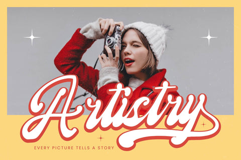 Heavenly Slices - Retro Bold Script Font Letterena Studios 