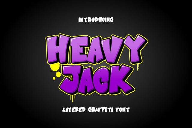 Heavy Jack – Urban Graffiti Layered Font Font Mozzatype 