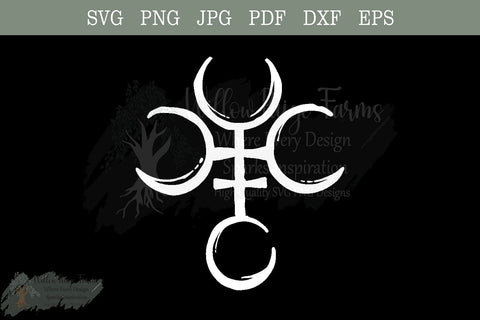 Hecate Symbol, Gothic Wiccan Design Gothic, feminist svg, dark goth Witch girl gift Wiccan symbol saying for shirt svg png dxf eps pdf jpg SVG Willow Paige Farms 