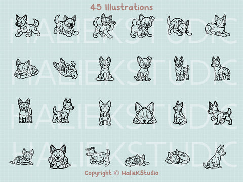 Heelers Vol. 2 SVG Design Set SVG HalieKStudio 