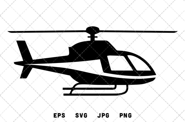 Helicopter Vector Graphics - JPG, SVG, PNG, EPS - Digital Download with Commercial License for Cricut, Silhouette, Scan N Cut Crafting SVG Loveleen Kaur 
