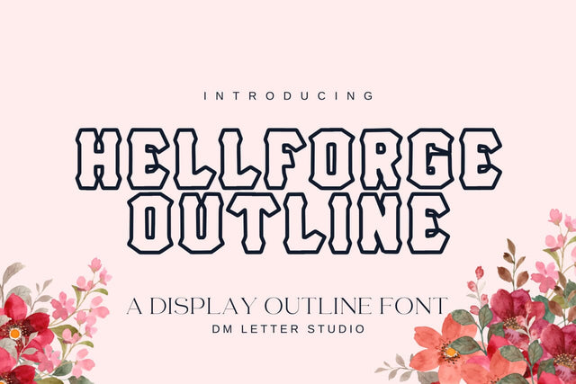 Hell Forge Outline Font Font Dm Letter Studio 