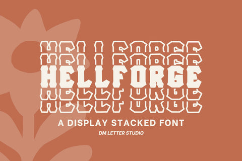 Hell Forge Stacked Font Font Dm Letter Studio 