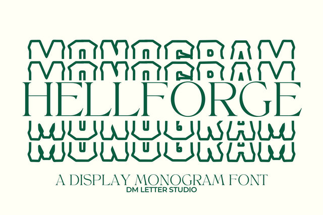 Hell Forge Stacked Monogram Font Font Dm Letter Studio 