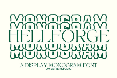 Hell Forge Stacked Monogram Font Font Dm Letter Studio 