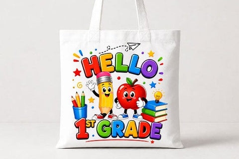 Hello 1st Grade PNG Cute Back to School Digital Download SVG BillahCrafts 