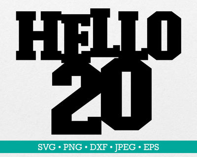 Hello 20 cake topper svg, Cake topper svg, Birthday cake topper svg, Birthday svg, Twenty svg, Hello twenty svg, Hello 20 svg, 20th Birthday SVG MAKStudion 