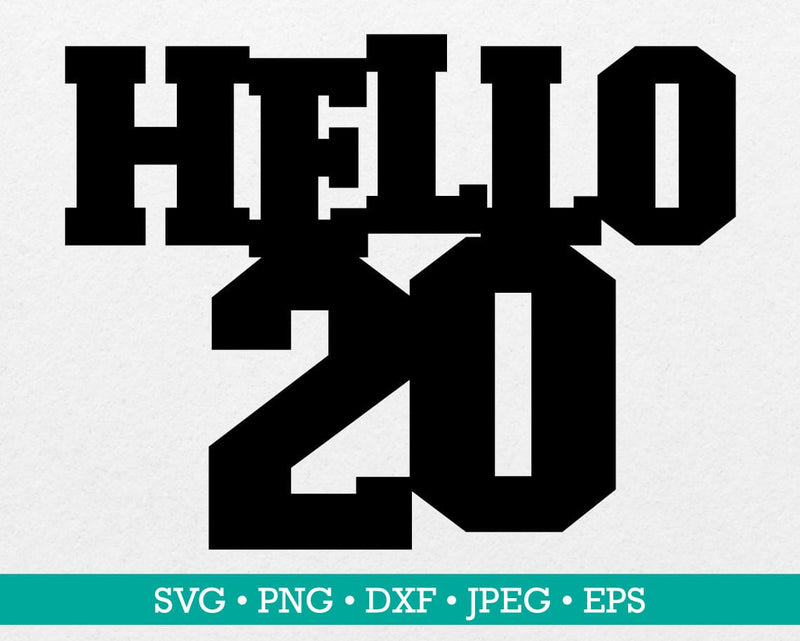 Hello 20 cake topper svg, Cake topper svg, Birthday cake topper svg ...