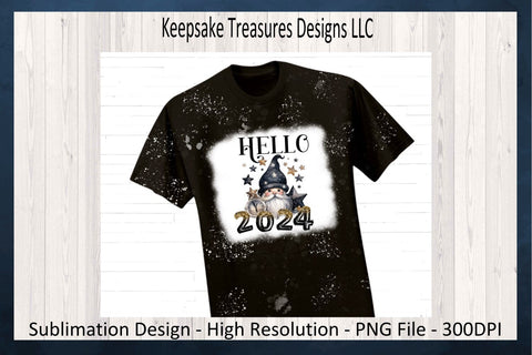 Hello 2024 New Year Gnome, Sublimation PNG, 2024 Happy New Year T-Shirt PNG, Cheer To 2024, Digital Download, Printable PNG Sublimation Keepsake Treasures Designs LLC. 