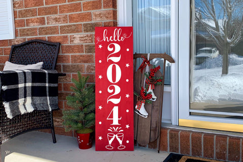 Hello 2024 | New Year Porch Sign SVG SVG CraftLabSVG 