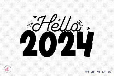 Hello 2024, New Year SVG Design SVG CraftLabSVG 