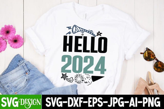Hello 2024 SVG Cut File,Hello 2024 SVG Design, Hello 2024 Sublimation Design, 2024 Sublimation Design, New Year 2024 SVG Cut File, 2024 New Year SVG bundle,New Year SVG Design 2024 SVG BlackCatsMedia 