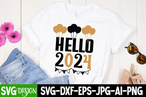 Hello 2024 SVG Cut File,Hello 2024 SVG Design, Hello 2024 Sublimation Design, 2024 Sublimation Design, New Year 2024 SVG Cut File, 2024 New Year SVG bundle,New Year SVG Design 2024 Sublimation BlackCatsMedia 