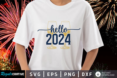 Hello 2024 svg design SVG Regulrcrative 