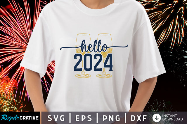 Hello 2024 svg design SVG Regulrcrative 