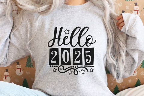 Hello 2025| New Years 2025 SVG Cutting Files. SVG CosmosFineArt 