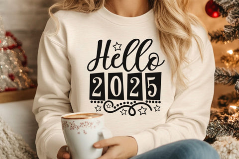 Hello 2025| New Years 2025 SVG Cutting Files. SVG CosmosFineArt 