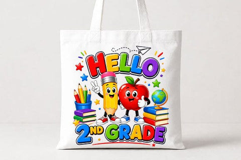 Hello 2nd Grade PNG Cute Back to School Digital Download SVG BillahCrafts 