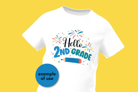 Hello 2nd Grade SVG | Back to School 2025 | Second Grade PNG Sublimation Elementary School Students | Kids T-Shirt Print Digital Download SVG AnnaViolet_store 