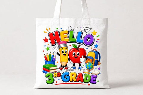 Hello 3rd Grade PNG Cute Back to School Digital Download SVG BillahCrafts 