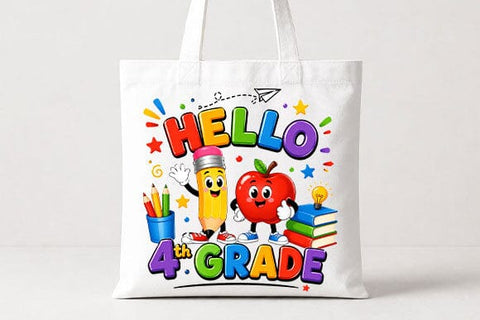 Hello 4th Grade PNG Cute Back to School Digital Download SVG BillahCrafts 