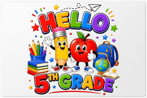 Hello 5th Grade PNG Cute Back to School Digital Download SVG BillahCrafts 