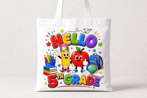 Hello 5th Grade PNG Cute Back to School Digital Download SVG BillahCrafts 