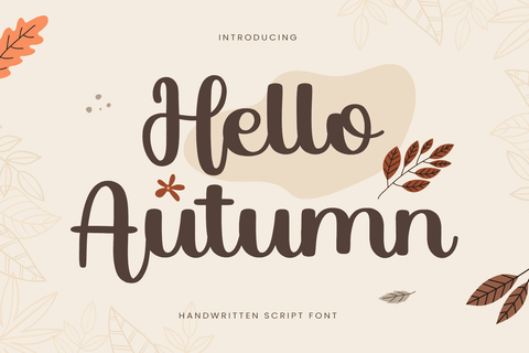 Hello Autumn Font Mozarella 