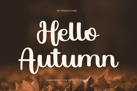 Hello Autumn Font Mozarella 